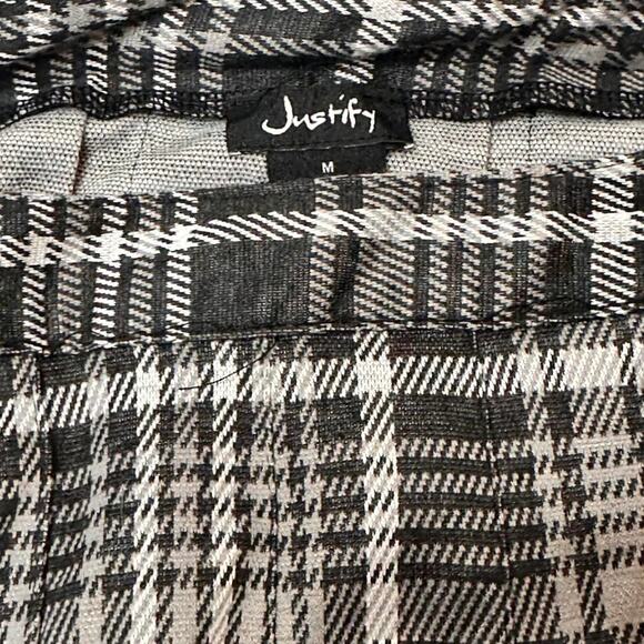 Justify Size Medium Vintage Pleated Plaid Mini Skirt - Picture 4 of 4